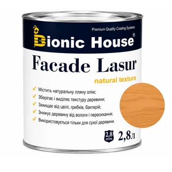 Фарба для дерева FACADE LASUR Bionic-House 2,8л Орегон