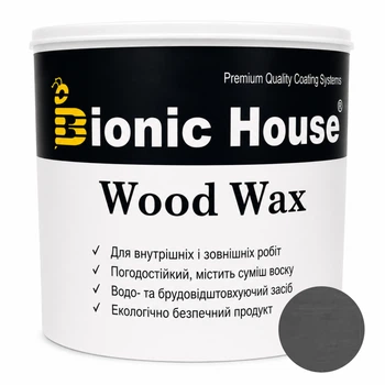 Фарба для дерева WOOD WAX Bionic-House — з ефектом воску, захист від вологи та УФ 10 л Артгрей