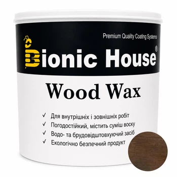 Фарба для дерева WOOD WAX Bionic-House — з ефектом воску, захист від вологи та УФ 0,8 л Венге
