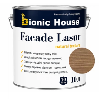 Фарба для дерева FACADE LASUR Bionic-House 10л Золотий горіх