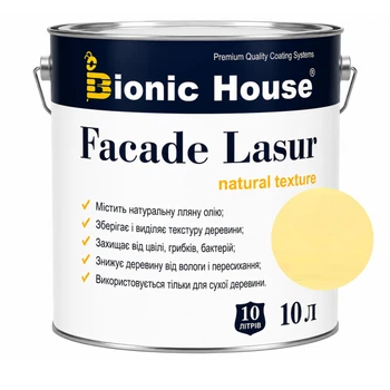 Фарба для дерева FACADE LASUR Bionic-House 10л Медовий
