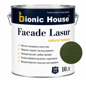 Фарба для дерева FACADE LASUR Bionic-House 10л Мірта