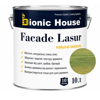 Фарба для дерева FACADE LASUR Bionic-House 10л Смарагд