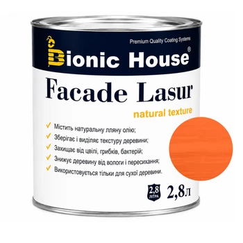 Фарба для дерева FACADE LASUR Bionic-House 2,8л Горобина