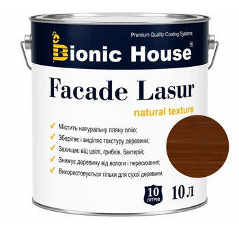 Фарба для дерева FACADE LASUR Bionic-House 10л Горіх