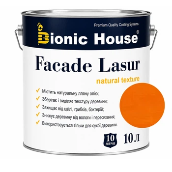 Фарба для дерева FACADE LASUR Bionic-House 10л Пінія