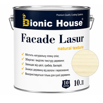Фарба для дерева FACADE LASUR Bionic-House 10л Жасмин