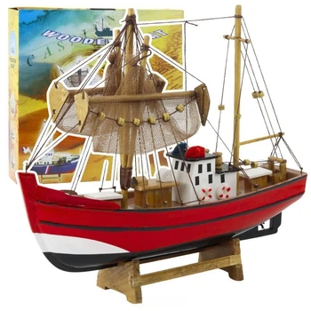 Колекційна модель LEAN Toys Рибальський корабель Червоний (5905991049333)