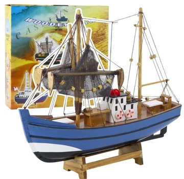 Колекційна модель LEAN Toys Рибальський корабель Синій (5905991049340)
