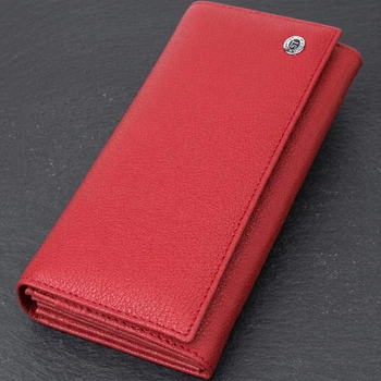Женский вместительный кошелек из натуральной кожи ST Leather bg230fash96 Красный