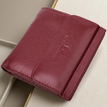 Женский маленький кошелек с монетницей из натуральной кожи ST Leather Бордовый (bg225fash44)