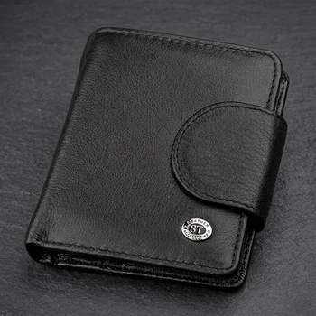 Женский вертикальный черный кошелек ST Leather из натуральной кожи для прав (bg184fash97)