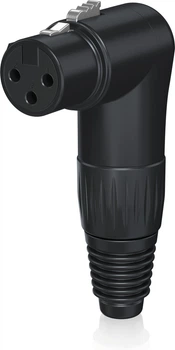 Разъем XLR Behringer X3FR-BK женский угловой 3-контактный (4033653161299)