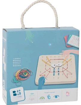 Навчальна маніпуляційна дошка BS Toys Геоплан з гумками (GA438) (8717775444381)