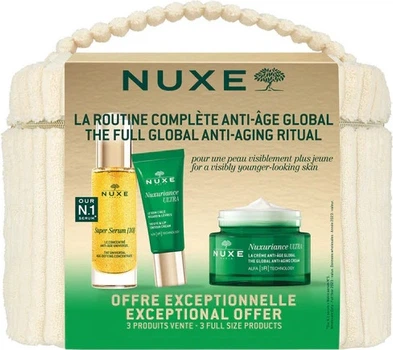 Zestaw kosmetyków pielęgnacyjnych Nuxe Nuxuriance Ultra Serum 30 ml + Krem do twarzy 50 ml + Krem pod oczy i usta 15 ml + Kosmetyczka (3264680045585)
