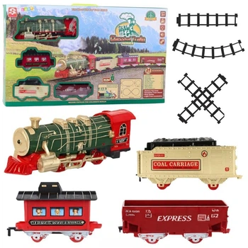 Zestaw do zabawy LEAN Toys Kolejka światło, dźwięk, dym 24 elementy (5905991085164)