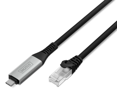 Кабель DIGITUS Ethernet USB-C - RJ45 CAT 6A S/FTP, 1 Gbit/s, 3m, LSZH