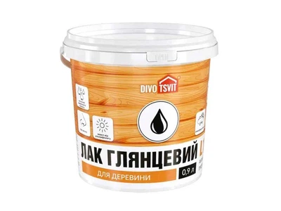 Лак акриловий DIVOFIX панельний 0,9л глянцевий для деревини