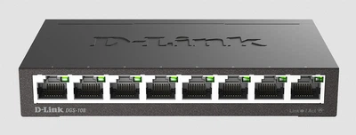 Комутатор D-Link DGS-108 8-port 10/100/1000Base-T Unmanaged Metal Desktop Gigabit Switch (EU Plug)