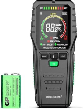 Безконтактний вологомір RDINSCOS MT-28 цифровий тестер вологості з LCD дисплеєм для деревини та матеріалів з 4 режимами (SKU-123)