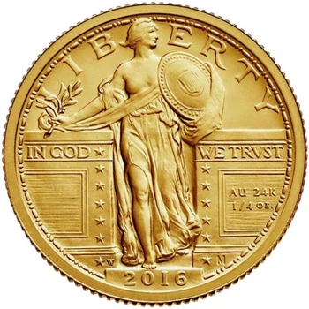 Колекційна золота монета "Standing Liberty - Стояча Свобода" 7,78 г 2016 рік
