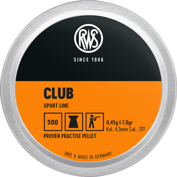 Кульки RWS Club 0,45 г.500 шт. кал.4,5 мм (1004225)