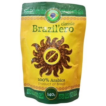 Кава розчинна Brazil'ero Classic 100% Arabica сублімована 140 г