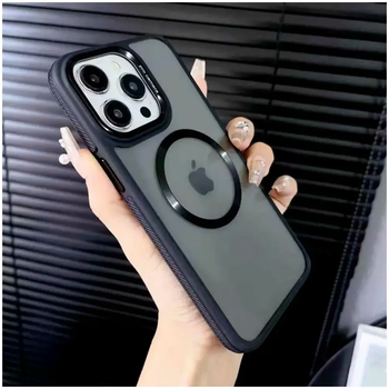 Чехол противоударный для Xiaomi Redmi Note 13 Pro 5G черный с MagSafe защита от падений и царапин