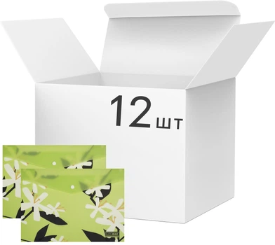 Набор папок-конвертов Buromax Plumeria Arabeski А4 на кнопке 12 шт (BM.3943-15)