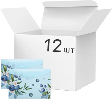 Набор папок-конвертов Buromax Blueberry Arabeski А4 на кнопке 12 шт (BM.3943-17)