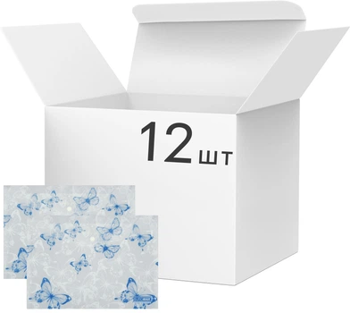 Набір папок-конвертів Buromax Butterfly Arabeski А4 на кнопці 12 шт (BM.3943-31)