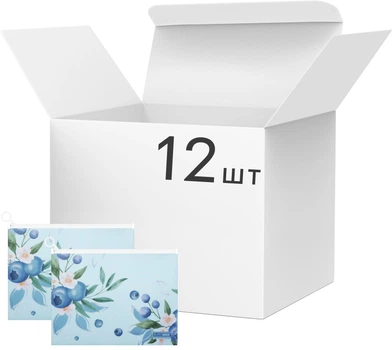 Набор папок-конвертов Buromax Blueberry Arabeski А4 на молнии 12 шт (BM.3948-17)