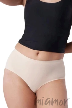 Трусики бесшовные с высокой посадкой Julimex Simple Maxi XXL Бежевый