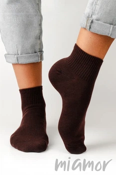 Носки короткие с резинкой в рубчик MasterStep 0220 Unisex (2 пары) 35-37 Шоколад