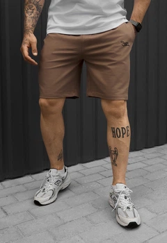 Шорты Мужские Стаф Коричневые Трикотажные С Логотипом Staff Brown Logo XXL (396317)