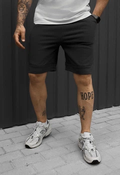 Мужские Шорты Стаф Темно-серые Однотонные Трикотажные Staff Ry Dark Gray L (396311)