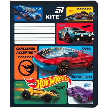 Тетрадь школьная Kite Hot Wheels HW26-234, 12 листов, линия