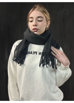 Шарф 180*45, сірий (723083-4)