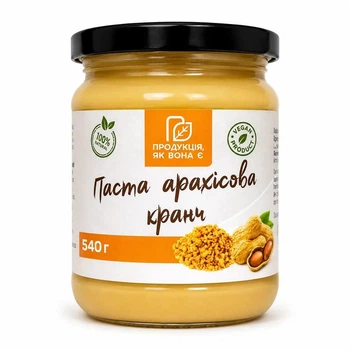 Арахісова паста натуральна Кранч класична, без добавок 540 г
