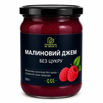 Джем без сахара малиновый, 500 г