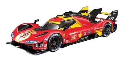 Model bolidu Bburago Ferrari 499P #50 1:18 24H Le Mans Champion 2024 18-16303 (4893993163038)