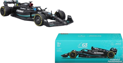 Metalowy model samochodu Bburago F1 Petronas Team Mercedes-AMG W14 E 63 George Russell 1:24 18-28028_63 (4893993016181)