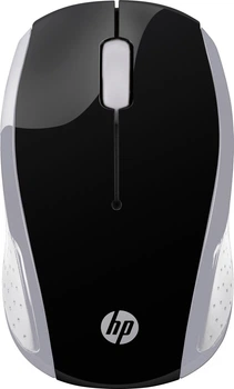 Мишка бездротова HP 200 Pike Silver Wireless Mouse 3 кн. 1000 dpi чорно-срібляста (2HU84AA)