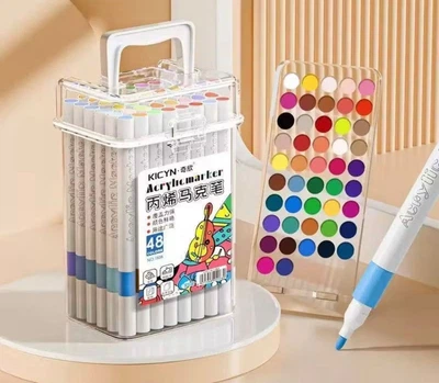 Набір акрилових маркерів 48 шт / Акрилові фломастери Acrylicmarker 48 шт