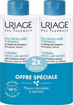 Woda micelarna Uriage Thermal Micellar do skóry normalnej i suchej 2 x 500 ml (3661434009655)