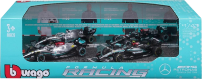 Zestaw metalowych modele samochodów Bburago F1 Petronas Team 1: 43 4 szt 18-38093 (4893993380930)