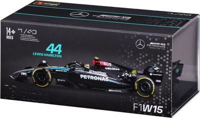 Metalowy model samochodu Bburago F1 Petronas Mercedes-AMG W15 Lewis Hamilton 1:43 18-38209_44 (4893993382095)
