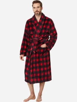 Халат мужской теплый Ralph Lauren 482887015 S/M Черный/Красный (1159865061)