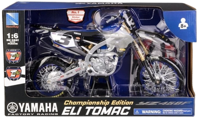 Модель мотоцикла Daffi Yamaha YZ450F Star Racing 2022 Eli Tomac 1:6 Синя M-630 (5905422136304)