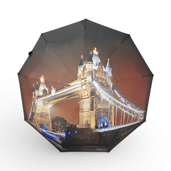 Жіноча парасоля-автомат Rain Flowers 9 спиць карбон подарункова упаковка R01070F5